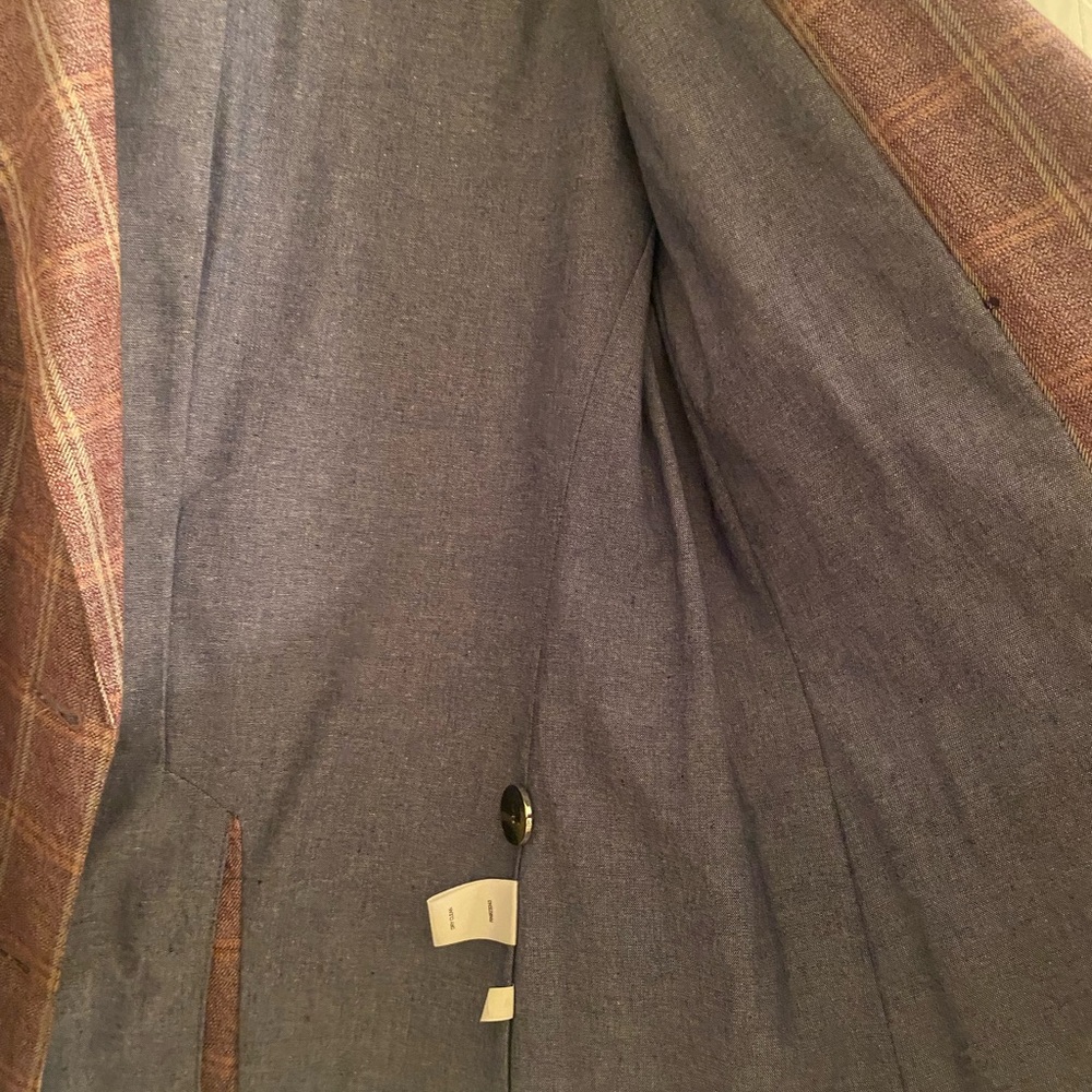 Zara Pink Plaid Double-Breasted Blazer - Picture 5 of 12
